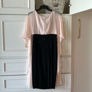 Nice formal dress black and beige gems around waist